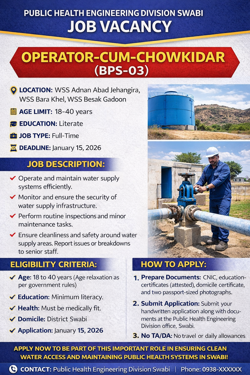 Public Health Engineering Jobs in Swabi 2026