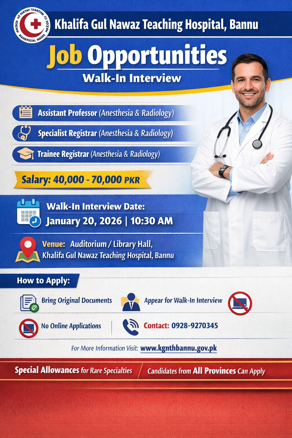 Latest Khalifa Gul Nawaz Teaching Hospital MTI Bannu Jobs 2026